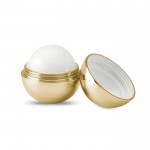 Lippenbalsam in einer ovalen Box Farbe gold
