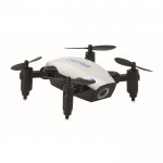 Drohne mit Kamera für Kunden Farbe weiß Ansicht mit Logo 2
