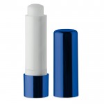 Lippenbalsam Behältnis mit Metalleffekt Farbe blau