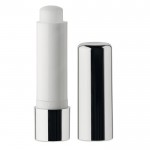 Lippenbalsam Behältnis mit Metalleffekt Farbe glänzendes silber