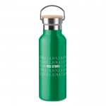 Bedruckte Design-Thermosflaschen Farbe grün Ansicht mit Logo 1