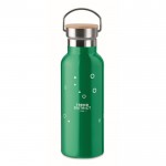 Bedruckte Design-Thermosflaschen Farbe grün Ansicht mit Logo 2