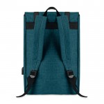 Rucksack für originelles Designer-Notebook Farbe blau dritte Ansicht