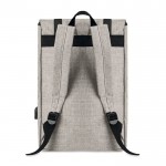 Rucksack für originelles Designer-Notebook Farbe grau dritte Ansicht