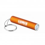 Taschenlampe mit leuchtendem Logo Farbe orange dritte Ansicht mit Logo