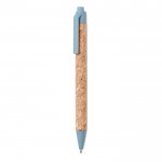 Werbeartikel Kugelschreiber aus Kork Farbe blau erste Ansicht