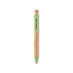 Bambus-Kugelschreiber mit Druckknopf Ansicht mit Druckbereich