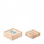 Spiel Tic-Tac-Toe aus Holz Ansicht mit Druckbereich