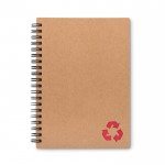 Nachhaltiges Notizbuch bedrucken Farbe rot