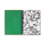 Nachhaltiges Notizbuch bedrucken Farbe grün zweite Ansicht