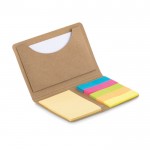 Kartenhalter mit Notizblock Farbe beige