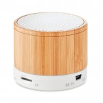 Bluetooth-Lautsprecher aus Holz für Werbung Farbe weiß erste Ansicht
