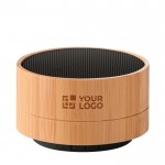 Bluetooth-Lautsprecher Bambus bedrucken Ansicht mit Druckbereich