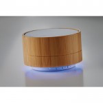 Bluetooth-Lautsprecher Bambus bedrucken Farbe weiß zweite Ansicht