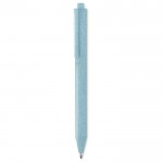 Nachhaltiger Kugelschreiber mit Druckknopf Farbe blau erste Ansicht
