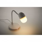 Lampe mit kabelloser Ladefunktion Farbe weiß achte Ansicht