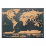 Abkratzbare Weltkarte als Geschenk Farbe beige