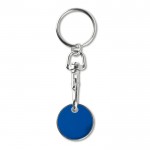 Farbiger Schlüsselanhänger mit Chip für den Einkaufswagen Farbe köngisblau