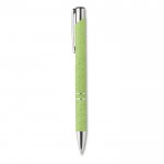 Kugelschreiber recycelbar als Werbegeschenk mit Logo bedrucken Farbe grün erste Ansicht
