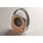 Lautsprecher aus Bambus mit Logo und Bluetooth 5.0 Farbe weiß sechste Ansicht