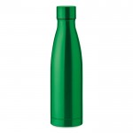 Bedruckte Thermosflasche aus Stahl Farbe grün