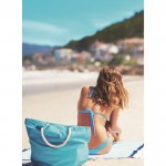 Strandtaschen mit Seilhenkeln Farbe türkis Stimmungsbild