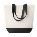 Basis-Einkaufstasche und farbige Henkel Farbe schwarz
