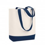Basis-Einkaufstasche und farbige Henkel Farbe blau erste Ansicht