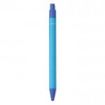 Nachhaltige Kugelschreiber als Werbeartikel Farbe blau dritte Ansicht