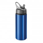 Metallflaschen mit Strohhalm bedrucken Farbe blau