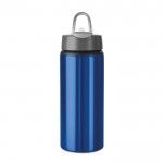 Metallflaschen mit Strohhalm bedrucken Farbe blau zweite Ansicht
