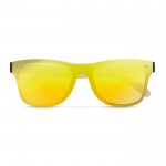 Werbeartikel Sonnenbrille mit Bambusbügeln Farbe gelb erste Ansicht
