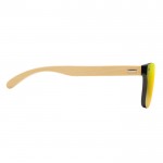 Werbeartikel Sonnenbrille mit Bambusbügeln Farbe gelb zweite Ansicht
