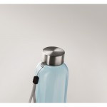 Wasserflaschen aus recyceltem Kunststoff Farbe hellblau drittes Detailbild