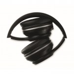 Bedruckte faltbare Kopfhörer Farbe schwarz zweite Ansicht