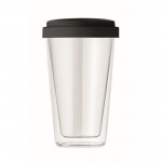 Tasse aus Borosilikatglas zum Mitnehmen Farbe schwarz vierte Ansicht