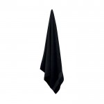 Großes Handtuch aus Baumwolle als Werbeartikel Farbe schwarz dritte Ansicht