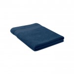 Großes Handtuch aus Baumwolle als Werbeartikel Farbe blau