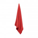 Großes Handtuch aus Baumwolle als Werbeartikel Farbe rot dritte Ansicht
