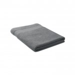 Großes Handtuch aus Baumwolle als Werbeartikel Farbe grau