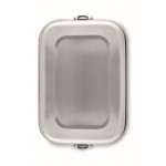 Lunchbox aus Edelstahl mit Logo Farbe mattsilber fünfte Ansicht