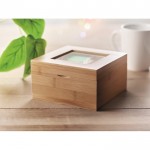 Teebox aus Bambus mit Glasdeckel Farbe holzton Stimmungsbild