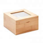 Teebox aus Bambus mit Glasdeckel Farbe holzton zweite Ansicht