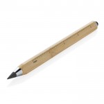 Dreieckiger Bambus-Stift mit Touchpen und unendlicher Tinte farbe braun dritte Ansicht