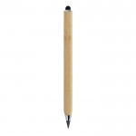 Dreieckiger Bambus-Stift mit Touchpen und unendlicher Tinte farbe braun vierte Ansicht