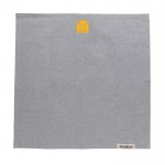 Servietten aus recycelter Baumwolle Farbe grau Ansicht mit Logo