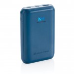 Externe Batterie mit Schnellladefunktion Farbe blau Ansicht mit Logo