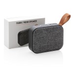 Lautsprecher aus Stoff mit Bluetooth 5.0 bedrucken Farbe grau Ansicht mit Box