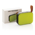 Lautsprecher aus Stoff mit Bluetooth 5.0 bedrucken Farbe lindgrün Ansicht mit Box