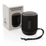 Bluetooth-Lautsprecher 5.0 wasserfest Farbe schwarz Ansicht mit Box